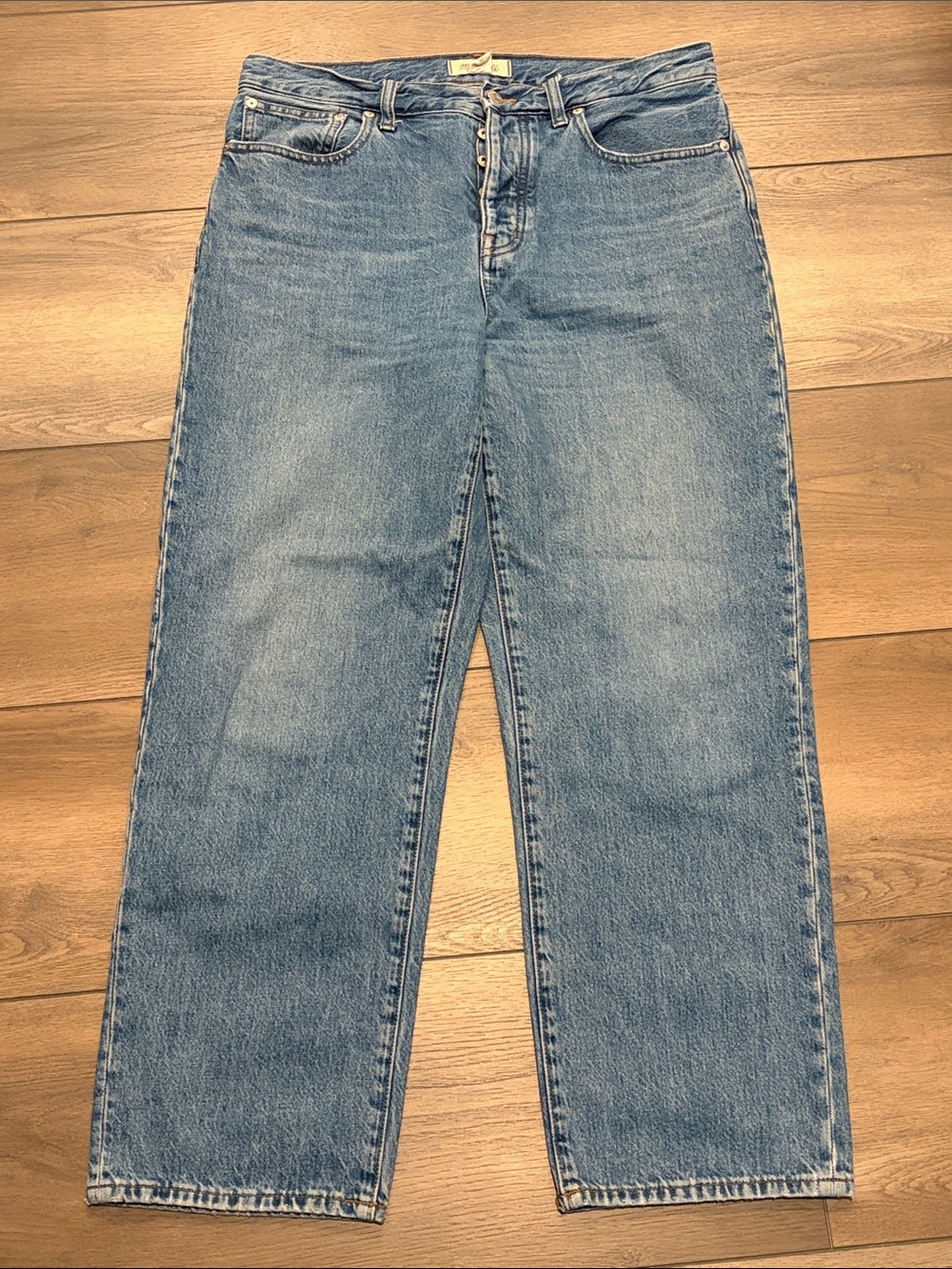Madewell Straight Leg Jeans - Light Medium Blue Wash
